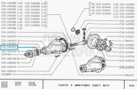 Roulement entre le différentiel arrière et larbre dentraînement Lada Niva et Lada 2101-2107, 2101-2402025