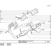 Krümmerdichtung zum Hosenrohr Lada Niva 21214, ab BJ 2010 und 2123, 2123-1203020