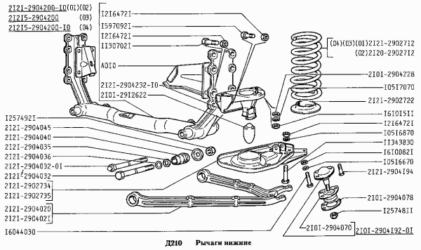 Querlenkerbuchse / Buchsen Querlenker Vorne Lada Niva, 4 kl. + 4 gr.