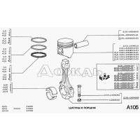 Biela, Lada 2101-07, todos Lada Niva 2121, 2101-1004045