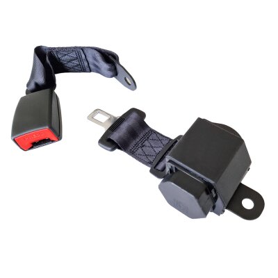 Automatik Beckengurt Sicherheitsgurt, 2-Punkt,  schwarz, UNIVERSEL, PKW, LKW, Bus, Trage, Schwarz