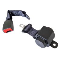 Lap belt, Two-point fixed, automatic locking seat belt black. UNIVERSAL car, trucks, bus, carriage