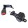 Lap belt, Two-point fixed, automatic locking seat belt black. UNIVERSAL car, trucks, bus, carriage