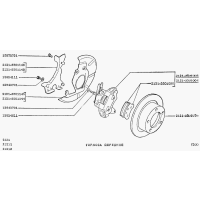 Deflector de suciedad para disco de freno, chapa para eje...