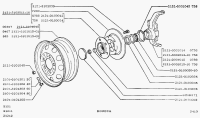 Buchse Abstandsring für Radnabe Lada Niva, 2121-3103078