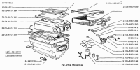 Intercambiador de calor, calentador con Válvula de calefacción y manguera Lada 2101-07, Lada Niva 2121, 21213, 21214