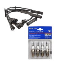 Kit: ignition cable, ignition cable set, spark plugs,...