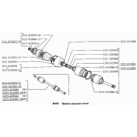 Drive shaft, left, Lada Niva 21214, model years 2010 to 2016, 24 teeth with ABS, 21214-2215011-10
