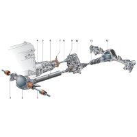 Eixo cardã dianteiro Lada Niva 2121, 21213, 21214, Taiga antes de 2010, 21211-2203012