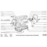 Cárter de aceite del bloque motor Lada 2101-2107, Lada Niva 2121, 21213, 21214, 2101-1009010