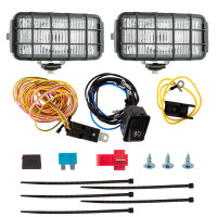 Phares antibrouillard avec paire E-mark + support + kit électrique Lada 2101-2107 et Lada Niva 2121