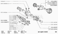 Screws / Bolts and nuts 4 pcs. / mounting rear axle,...