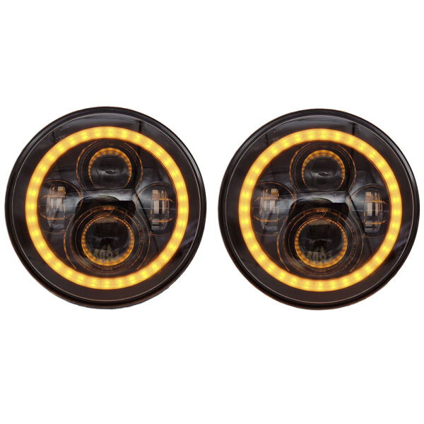 LED Scheinwerfer, Blinker, Fernlicht, Nahlicht, 177mm JEEP Wrangler CJ7 JK TJ LJ, E-Zeichen