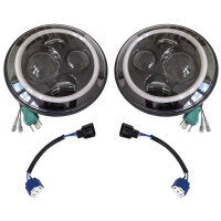 LED Scheinwerfer, Blinker, Fernlicht, Nahlicht, 177mm JEEP Wrangler CJ7 JK TJ LJ, E-Zeichen