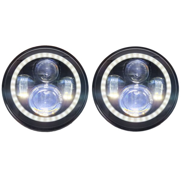 Faróis LED, indicadores, luzes de estrada, luzes de cruzamento, veículo todo-o-terreno Mercedes Classe G de 177 mm, marca E