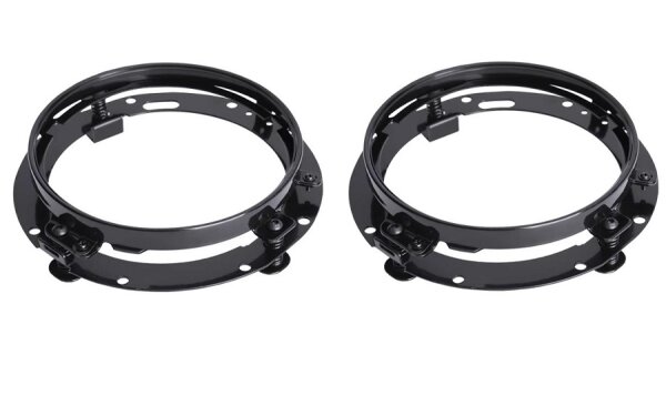 Lampenring Adapterring 2 St. für LED - Scheinwerfer 7 ", Schwarz Lada Niva, Wrangler Szuki Jimny, Jeep, Land Rover, Mercedes