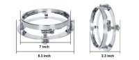 Lampenring Adapterring 2 St. für LED - Scheinwerfer 7 ", Chrom Lada Niva, Wrangler Szuki Jimny, Jeep, Land Rover, Mercedes