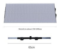 Sunshade for windshield, pleated blind, UV protection for cars and motorhomes, 65 cm wide, extendable to 160 cm