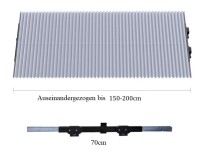 Sonnenschutz für Frontscheibe, Plissee, UV-Schutz für Auto und Wohnmobil 70cm breit, auseinanderziehbar 150-200cm