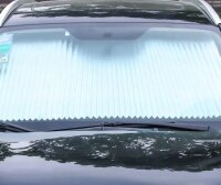 Sunshade for windshield, pleated blind, UV protection for cars and motorhomes, 80cm wide, extendable from 200cm