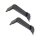 2 x Fuß Set für Dachgepäckträger Dachträger Halterung auf Regenrinnen, 31cm hoch Stahl Schwarz pulverbeschichtet