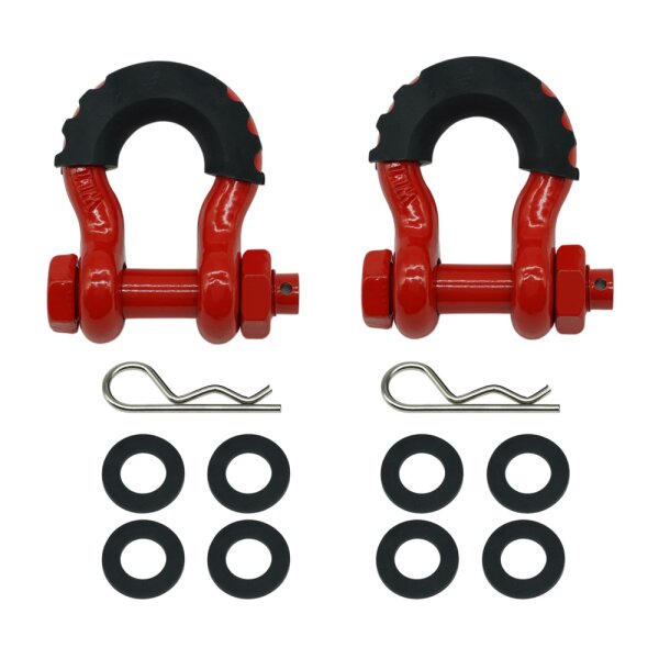 2 x Schäkel 5/8, Belastung 3 T Abschleppöse, Anhängeröse für Anhänger, Boot, Garage