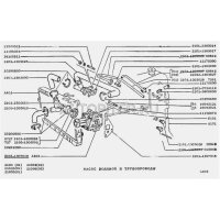 Mangueiras do radiador, mangueira do radiador reforçada para o radiador, conjunto de 4 peças  para Lada 2101, 2103, 2106, 2101-1303025