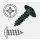 100 x sheet metal screws, steel, Phillips head, black zinc-plated, 3.9 x 16 mm, for sheet metal work, bodywork and automotive assembly
