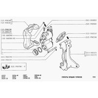 Bremssattel komplett links für Lada Niva 2121, 21213, 21214, 21215, Taiga, Urban bis 2016, 2121-3501005