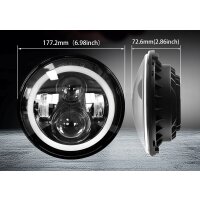 B-Ware! Scheinwerfer, Blinker, Fahrlicht, Fernlicht LED 7 " 177 mm, IP67 mit E-Prüfzeichen