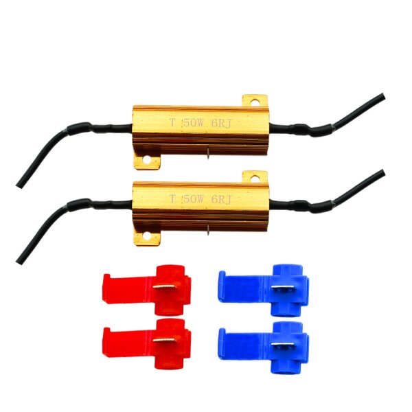 2 x LED Load Resistor for Taillights, 6 Ohm, 12V, 50W