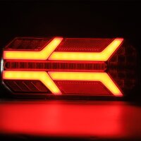 2 x St. LED Rückleuchte, Rücklicht für Anhänger, LKW, Bus, Truck, Wohnmobil 5 Funktionen, 12V/ 24V, E9-Zulassung
