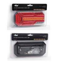 2 x St. LED Rückleuchte, Rücklicht für Anhänger, LKW, Bus, Truck, Wohnmobil 5 Funktionen, 12V/ 24V, E9-Zulassung