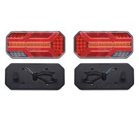2 x St. LED Rückleuchte, Rücklicht für Anhänger, LKW, Bus, Truck, Wohnmobil 5 Funktionen, 12V/ 24V, E9-Zulassung