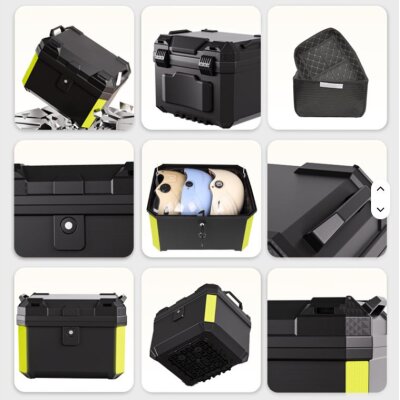 Auto Kofferraum Aufbewahrungsbox für Motorrad, Garage, Camper Organizer, Box, 57 Liter, 43cm, 37cm x 33cm