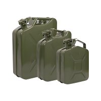 10L Stahl Jägergrün Kanister, Reservekanister Benzinkanister Metallkanister Reserve Tank für Benzin oder Wasser