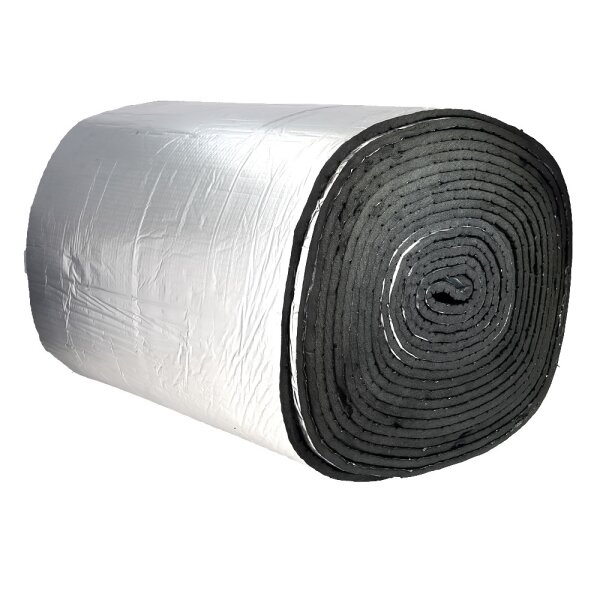 Schallisolierung, Dämmung, sound proof Isolierung 1cm Stärke für alle KFZ, selbstklebend, antikarrosiv, 0,50m x 1cm, Länge 20 Meter