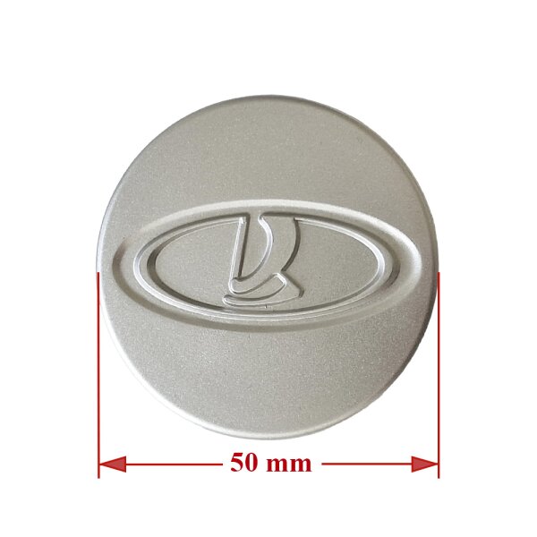 Radnabenkappe, Radkappe, Blende für Rad Lada Kalina, Priora, Granta, 5 cm, Silber metallic