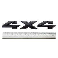 Emblem 4 x 4 black glossy 21cm x 3cm, self-adhesive