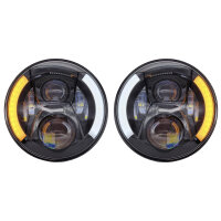 Headlights, flashing light, driving lights, low beam, high beam LED 7 " 177 mm, IP67 with E-mark