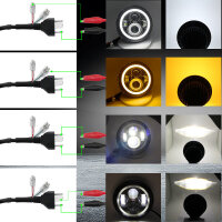 Scheinwerfer, Blinker, Fahrlicht, Fernlicht LED 7 " 177 mm, IP67 mit E-Prüfzeichen