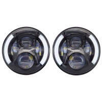 Headlights, flashing light, driving lights, low beam, high beam LED 7 " 177 mm, IP67 with E-mark