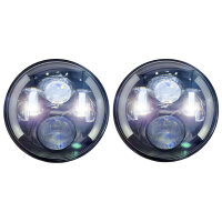 Headlights, flashing light, driving lights, low beam, high beam LED 7 " 177 mm, IP67 with E-mark