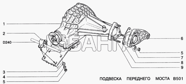 Deckel, Arm am Differential vorn Antriebswelle links Lada Niva 1700ccm, ab BJ 2016, 2123-2303085