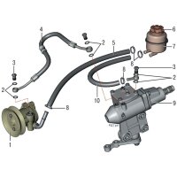 Hochdruckschlauch Schlauch für Servolenkung, Behälter zur Servopumpe 53 cm - Lada Niva 1700, 21214-3408124-10