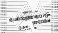 Manchon de changement de corps de synchroniseur, transmission manuelle Lada 2101 - 2107, Lada Niva, 2101-1701119