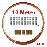 Copper line brake brake line 10 meters + 20 screw...