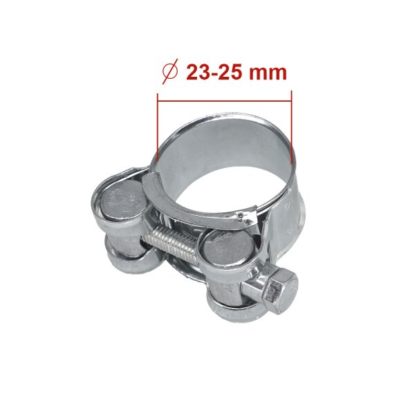 Abraçadeira EXTRA para mangueira de poliuretano de 23 mm a 25 mm para aquecedor no permutador de calor