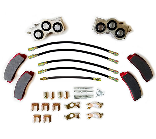 Bremse Reparaturkit: Bremsschlauch + Stifte +  Bremssattel + Bremsbeläge, Lada Niva nur vor Baujahr 2010