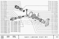 Flansch am Verteilergetriebe und HA Differential...